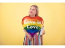 Partydeco Folienballon Love is Love Regenbogen