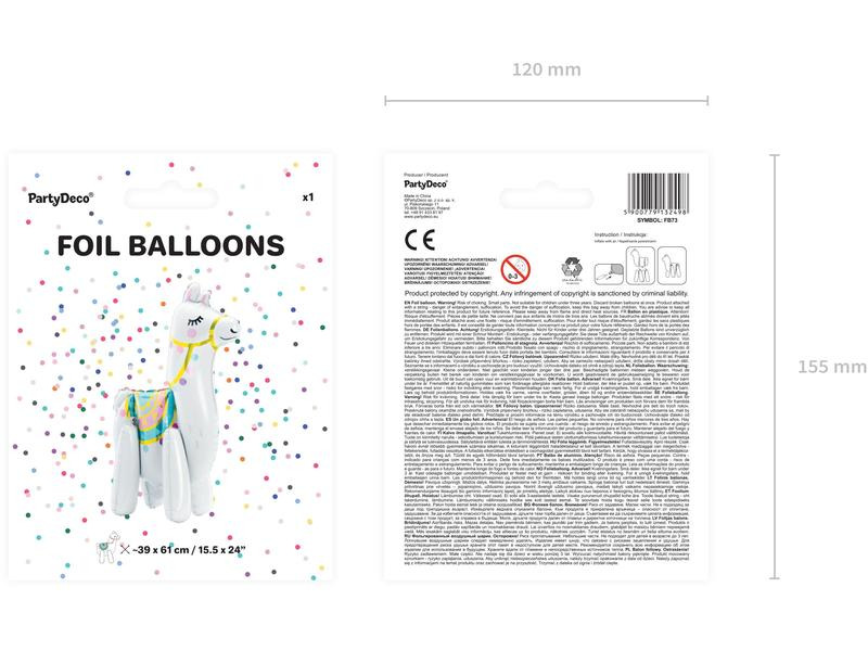 Partydeco Folienballon Mehrfarbig