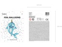 Partydeco Folienballon Narwhal Blau