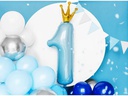 Partydeco Folienballon Number 1 Blau/Gold