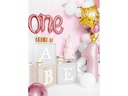 Partydeco Folienballon Number 1 Gold/Rosa
