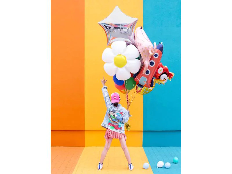 Partydeco Folienballon Rocket Mehrfarbig