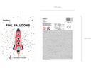 Partydeco Folienballon Rocket Mehrfarbig