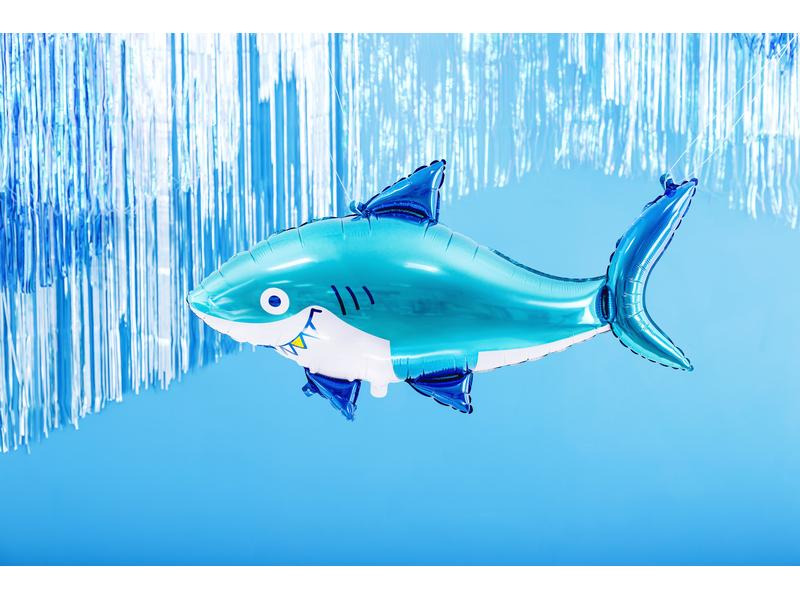 Partydeco Folienballon Shark Blau