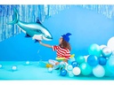Partydeco Folienballon Shark Blau