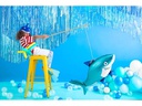 Partydeco Folienballon Shark Blau