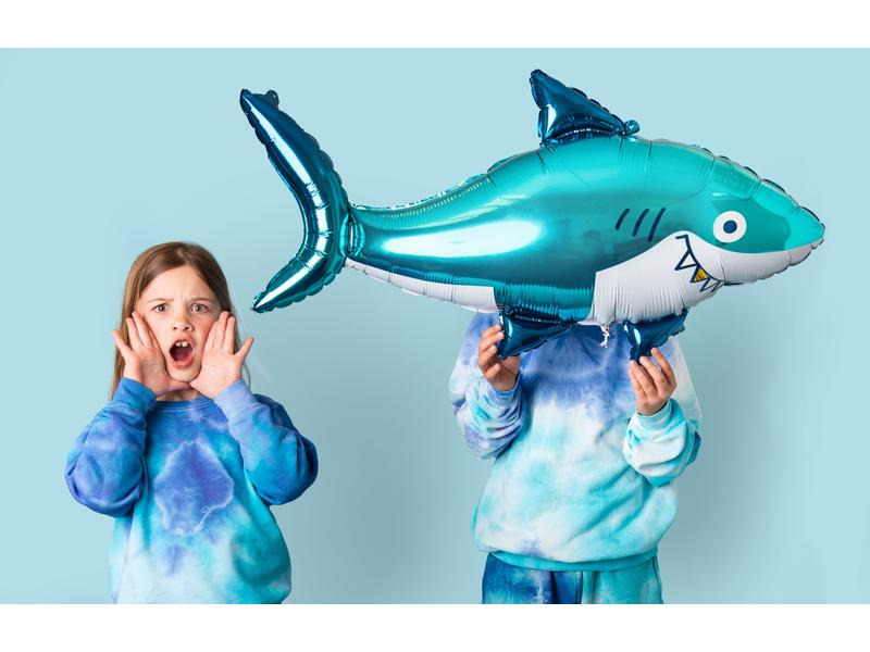 Partydeco Folienballon Shark Blau