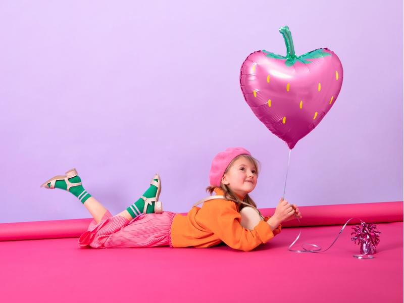 Partydeco Folienballon Strawberry Pink