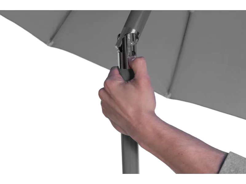 COCON Sonnenschirm TR-004, Ø 270 cm, Push-up, Grau