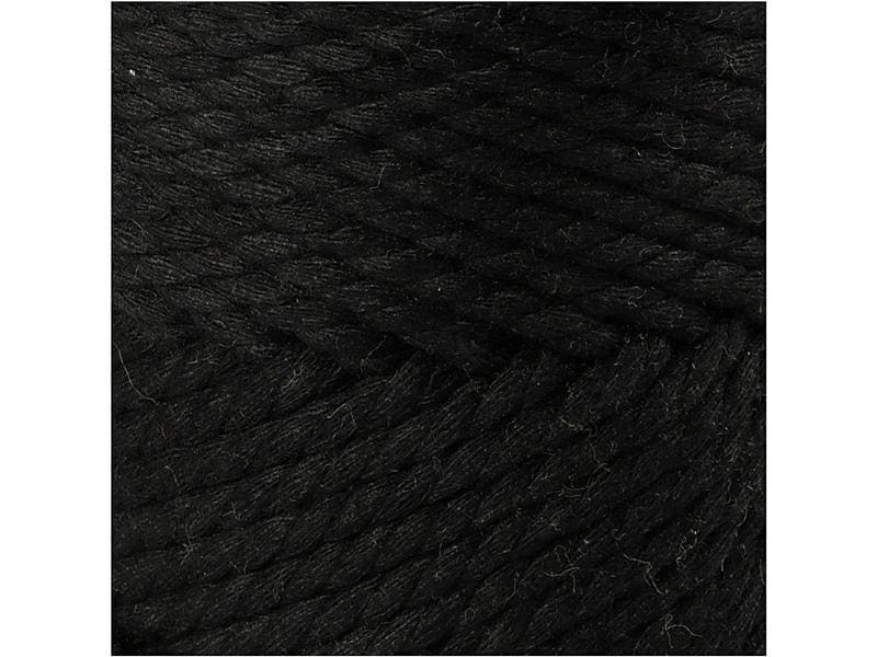 Creativ Company Baumwollgarn Makramee Rope 330 g, Schwarz