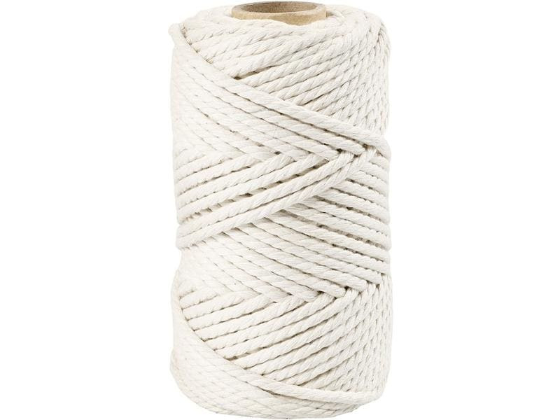 Creativ Company Baumwollgarn Makramee Rope 330 g, Weiss