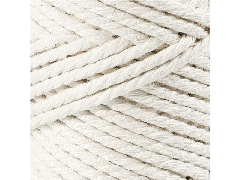 Creativ Company Baumwollgarn Makramee Rope 330 g, Weiss