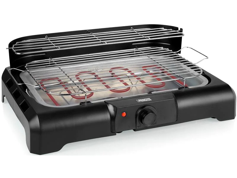 Tristar Elektrogrill mit klappbaren Seitenablagen, 2200 W
