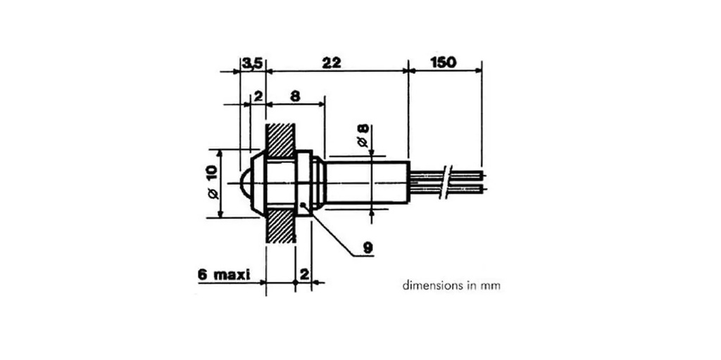Velleman LED-Signalleuchte 10 mm 12 V DC, Rot