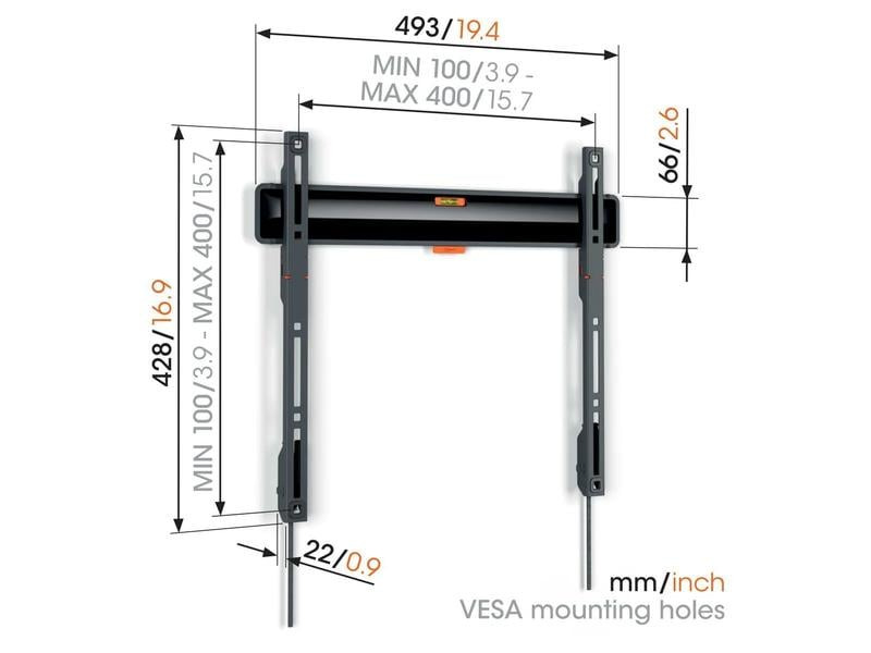 Vogel's Wandhalterung TVM 3405B Schwarz