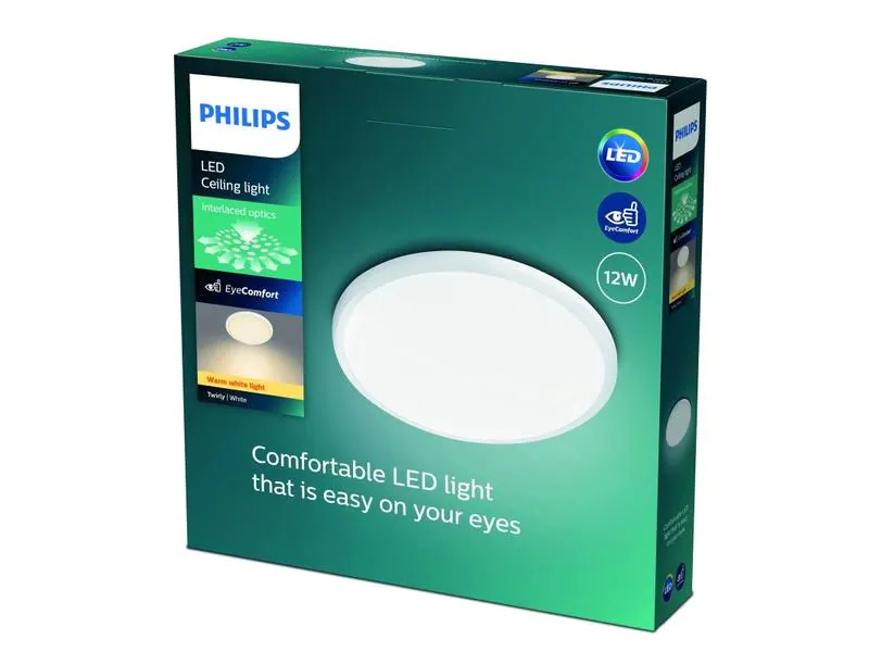 Philips Deckenleuchte Twirly 12 W, 4000 K, Weiss