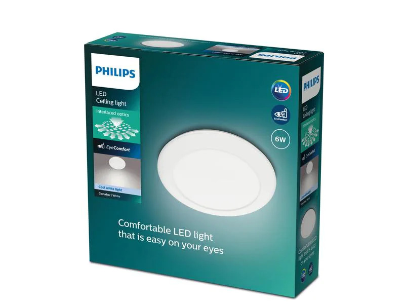 Philips Deckenleuchte myLiving Cinnabar 6 W, 4000 K, Weiss