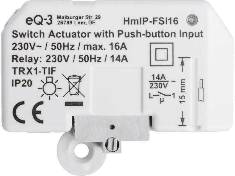 Homematic IP Funk-Schaltaktor mit Tastereingang unterputz