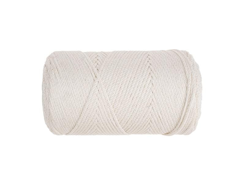 Glorex Wolle Makramee Cotton 2 mm, 250g, Creme