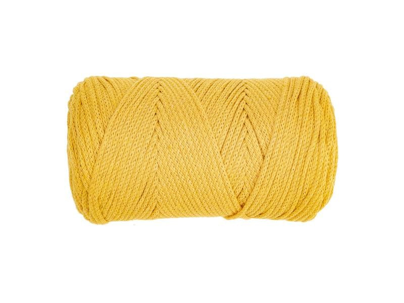 Glorex Wolle Makramee Cotton 2 mm, 250g, Senfgelb