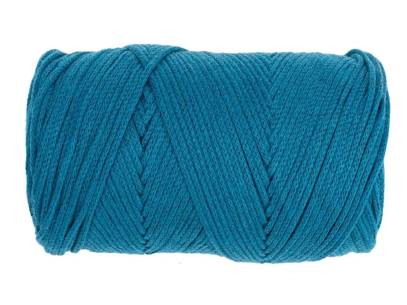Glorex Wolle Makramee Cotton 2 mm, 250g, Türkis