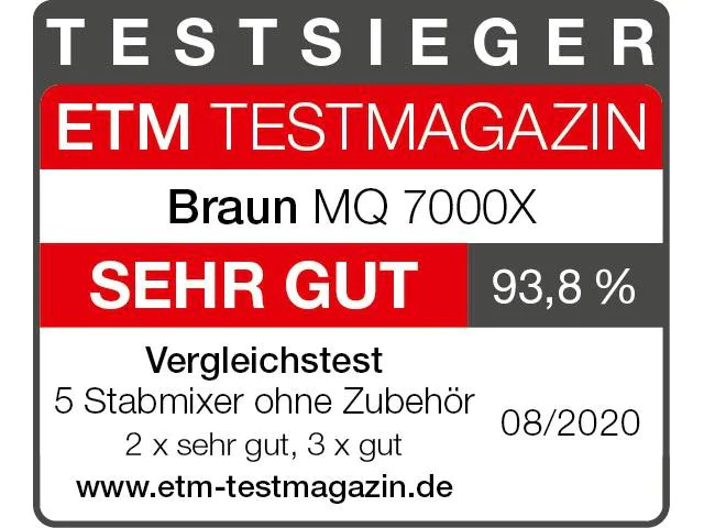 Braun Stabmixer MultiQuick 7  MQ7000X Silber/Schwarz