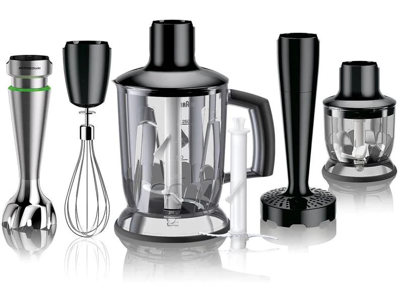 Braun Stabmixer MultiQuick 9, MQ9147X Schwarz/Silber