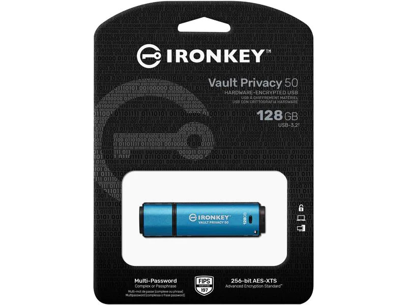 Kingston USB-Stick IronKey Vault Privacy 50 128 GB