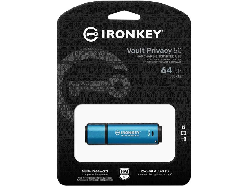 Kingston USB-Stick IronKey Vault Privacy 50 64 GB
