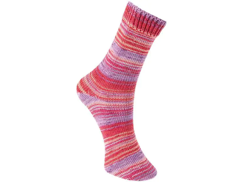 Rico Design Wolle Bamboo für Socken 4-fädig, 100 g, Rot; Lila