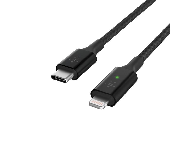 Belkin USB-Ladekabel Boost Charge LED USB-C – Lightning 1.2 m