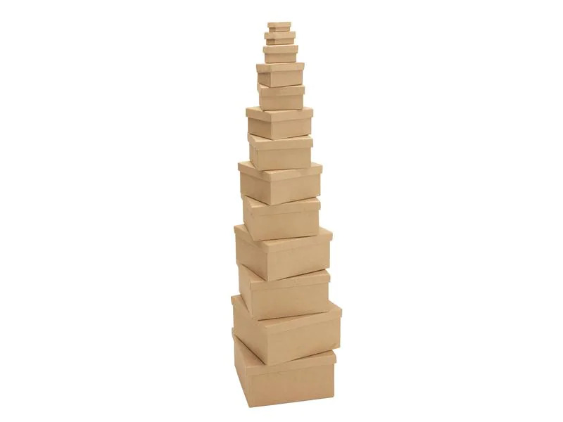 Glorex Papp-Schachtel 12-teilig, eckig