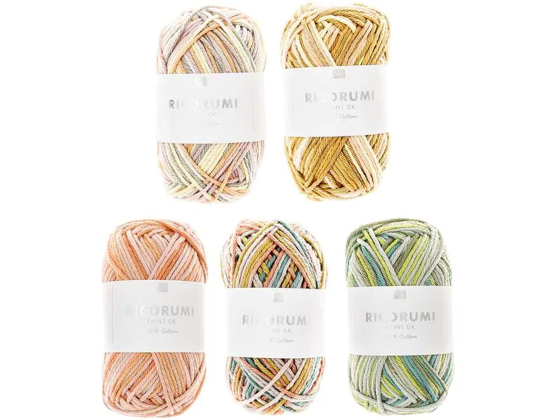 Rico Design Wolle Ricorumi Set Creative Print 25 g, 5-teilig