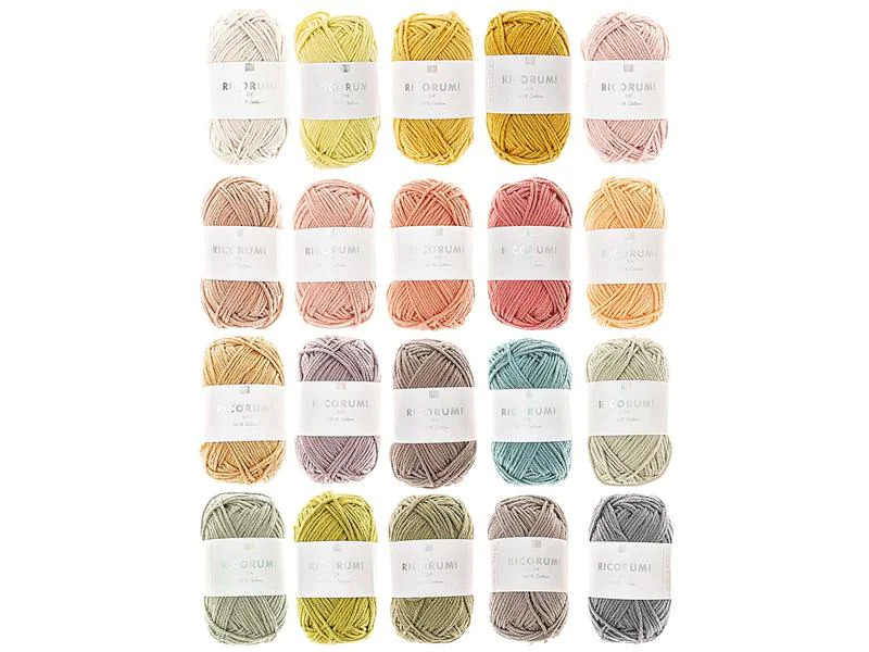 Rico Design Wolle Ricorumi Set Limited 25 g, 20-teilig, weiss
