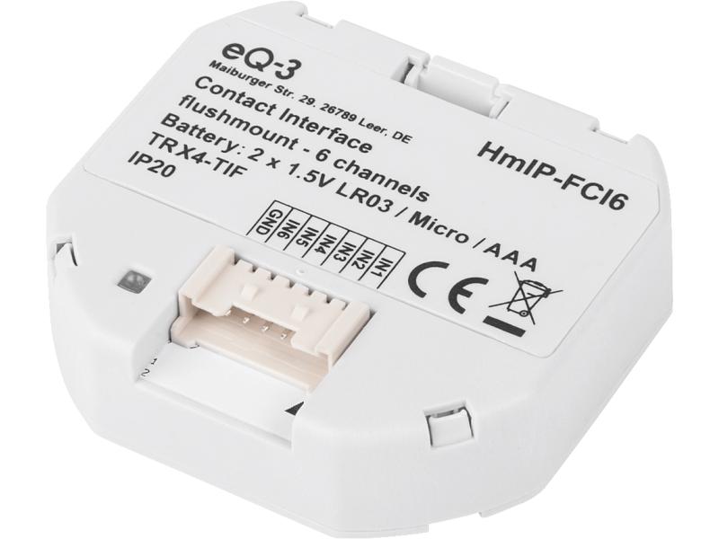 Homematic IP Funk-Tasterschnittstelle Unterputz 6-fach