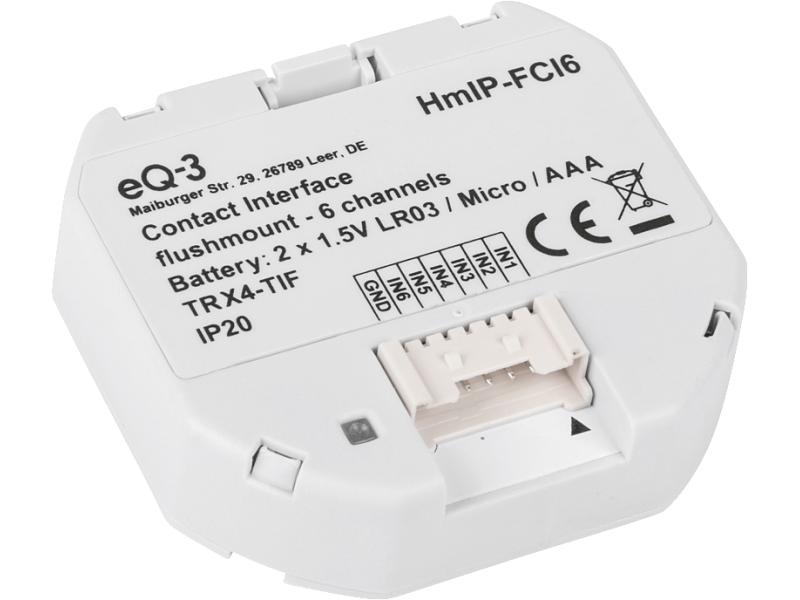 Homematic IP Funk-Tasterschnittstelle Unterputz 6-fach