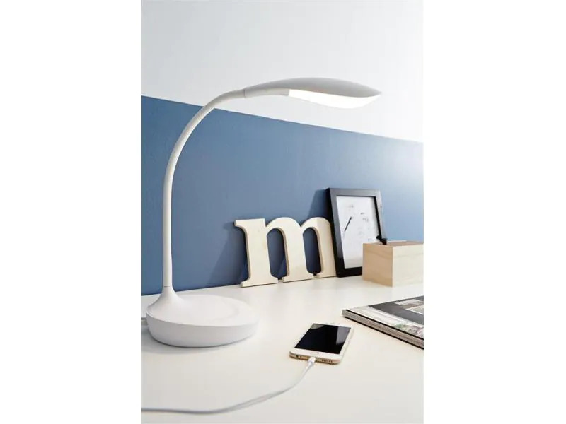 Markslöjd Schreibtischleuchte SWAN USB Weiss