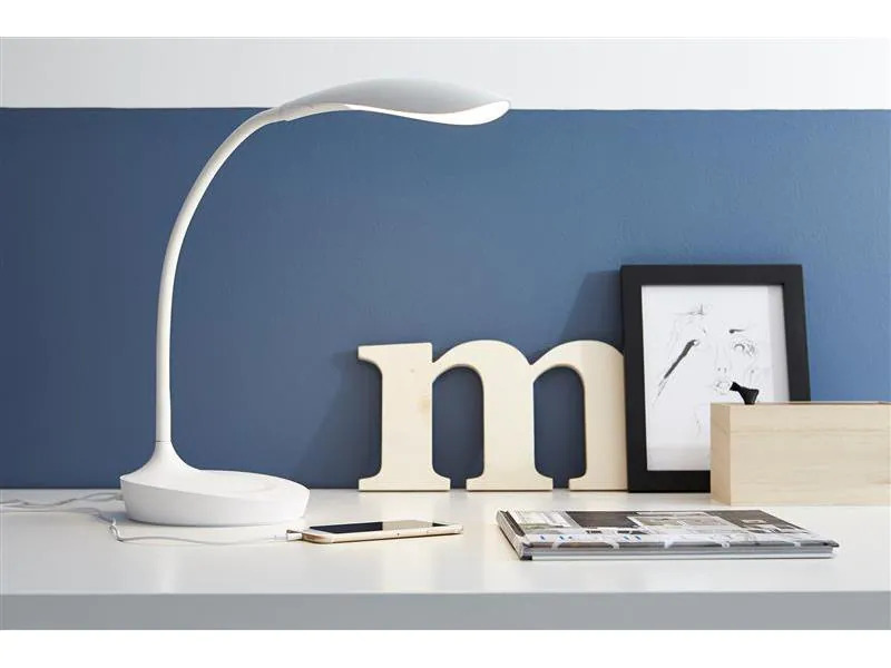 Markslöjd Schreibtischleuchte SWAN USB Weiss