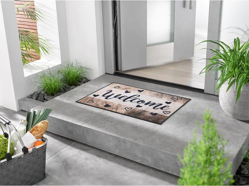 wash+dry Fussmatte Wooden Welcome 50 x 75 cm
