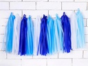 Partydeco Girlande Quasten 1.5 m, Blau