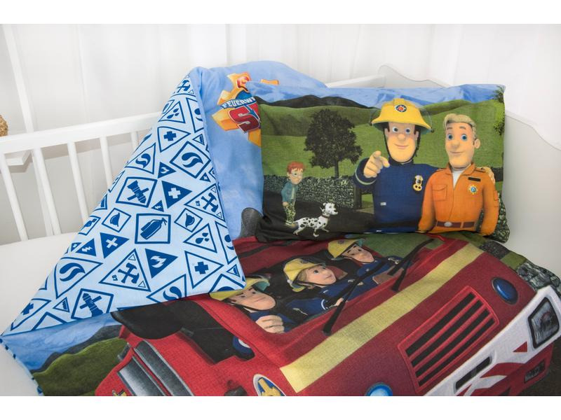 Herding Kinderbettwäsche Feuerwehrmann Sam 100x135 cm + 40x60 cm