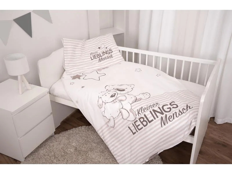 Herding Kinderbettwäsche Lieblingsmensch 100x135 cm + 40x60 cm