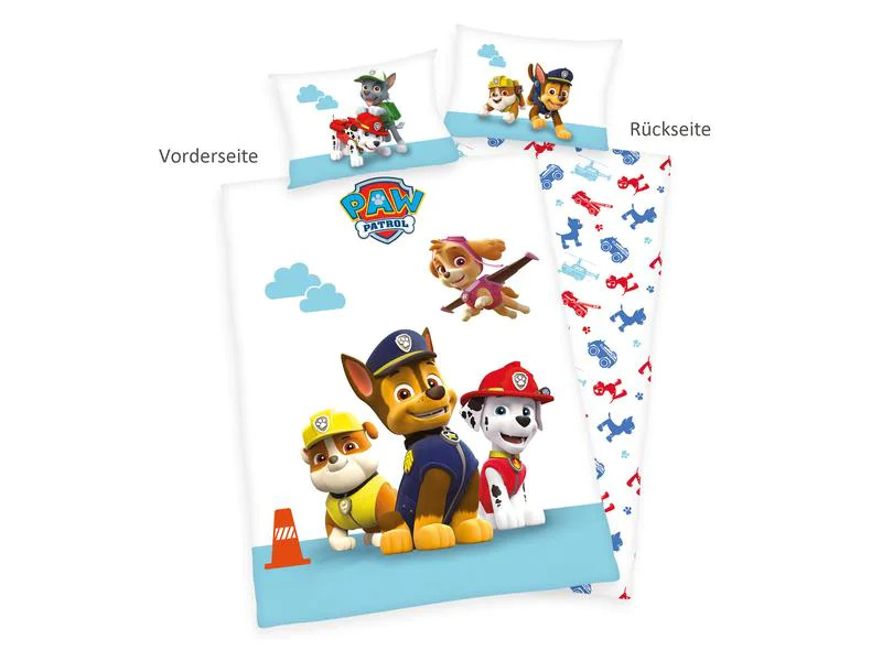 Herding Kinderbettwäsche Paw Patrol 100x135 cm + 40x60 cm