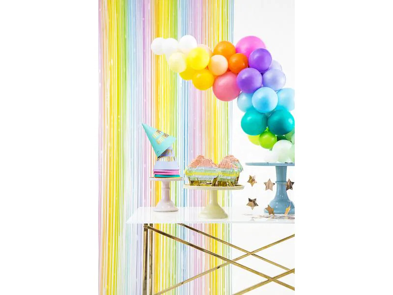 Partydeco Partyaccessoire Vorhang 100 x 195, Mehrfarbig