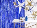 Partydeco Partyaccessoire Vorhang 90 x 250 cm, Dunkelblau