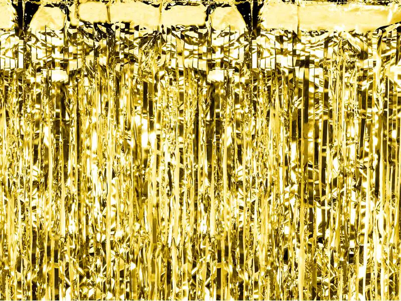 Partydeco Partyaccessoire Vorhang 90 x 250 cm, Gold
