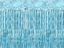 Partydeco Partyaccessoire Vorhang 90 x 250 cm, Hellblau
