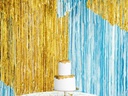 Partydeco Partyaccessoire Vorhang 90 x 250 cm, Hellblau