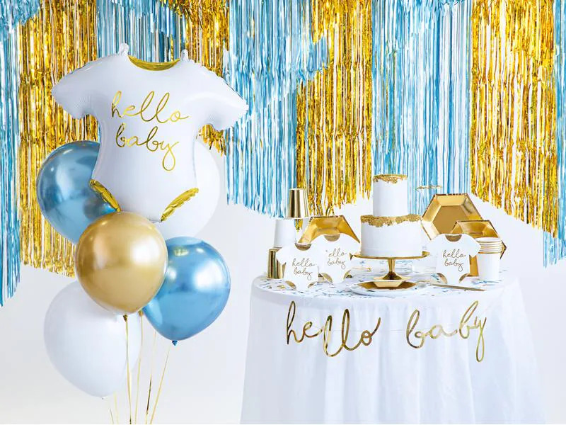 Partydeco Partyaccessoire Vorhang 90 x 250 cm, Hellblau