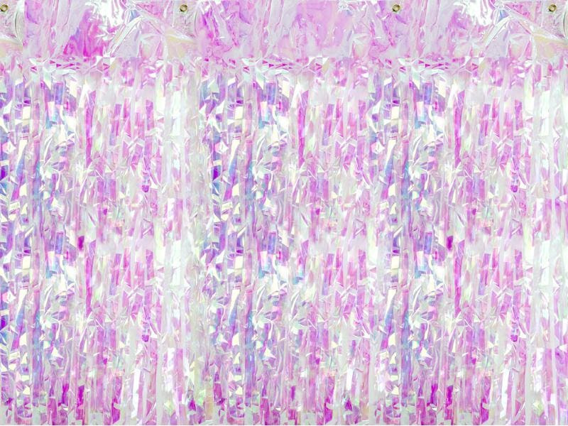 Partydeco Partyaccessoire Vorhang 90 x 250 cm, Opal